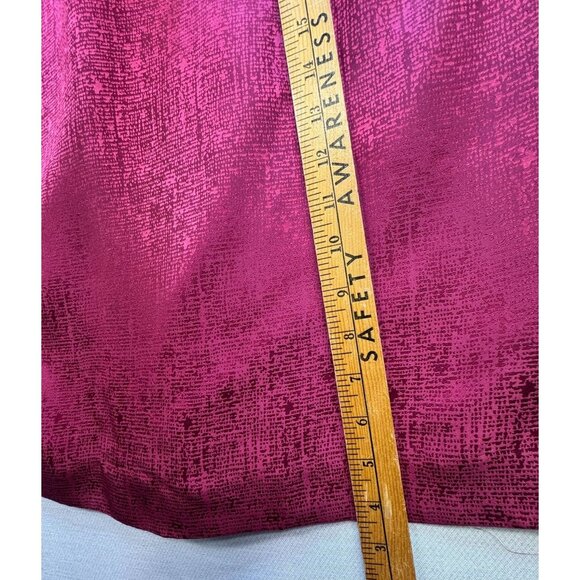 Papell Petites 2-Piece Silk Skirt Suit Set Size 6P Fuchsia - Picture 12 of 16